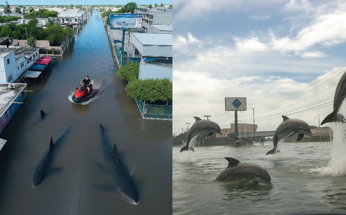 Entre delfines y tiburones en Matamoros. | Tamaulipeca Vlogs (Facebook)