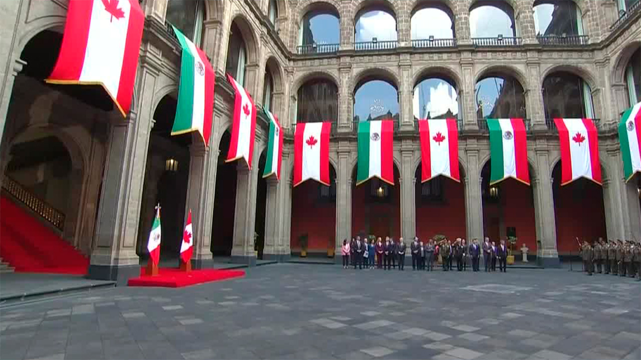 En Palacio Nacional, Claudia Sheinbaum se reúne con el primer ministro de Canadá