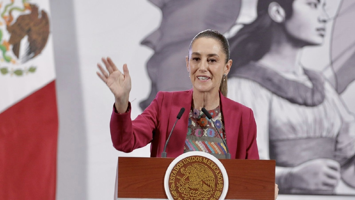 La Presidenta en su conferencia de prensa desde Palacio Nacional el 18 de septiembre. | Ariel Ojeda