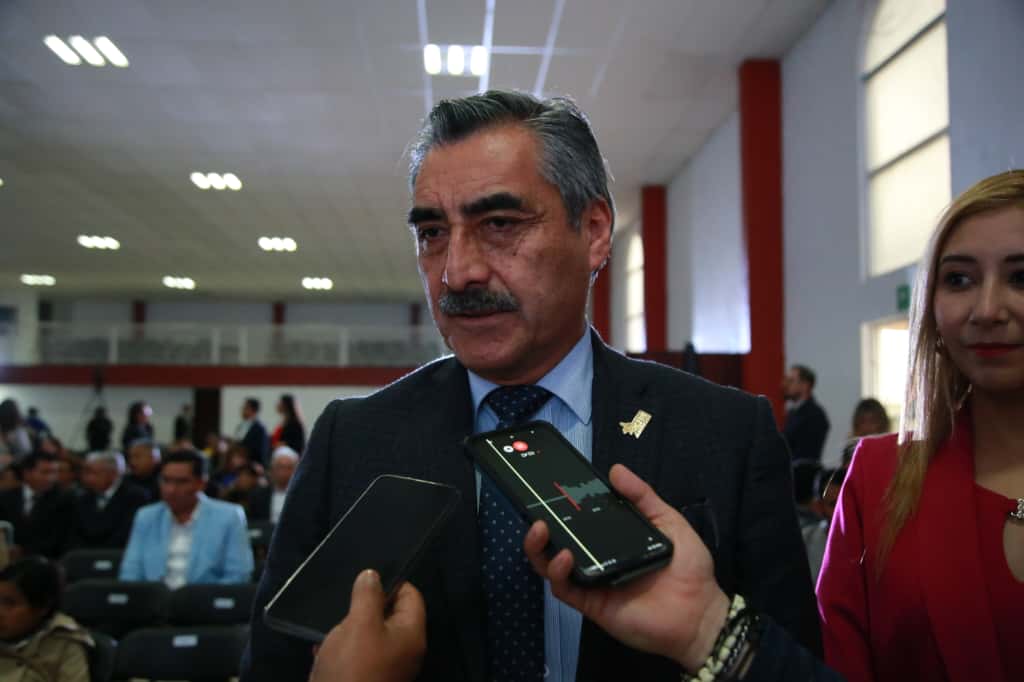 Rector Ocatvio Acosta habla sobre agresiones ocurridas en la UAEH. (Maribel Calderón)