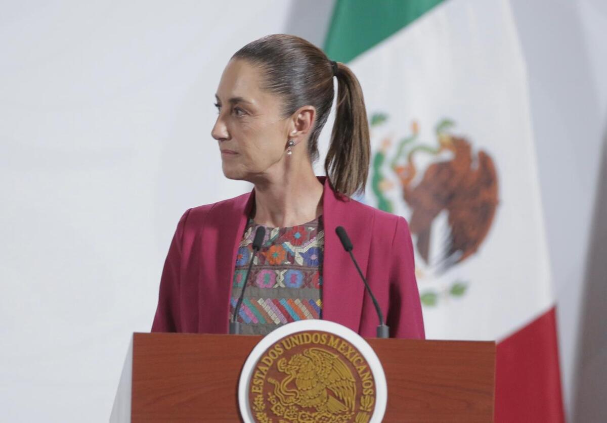 Sheinbaum en conferencia con su homólogo de Canadá.
