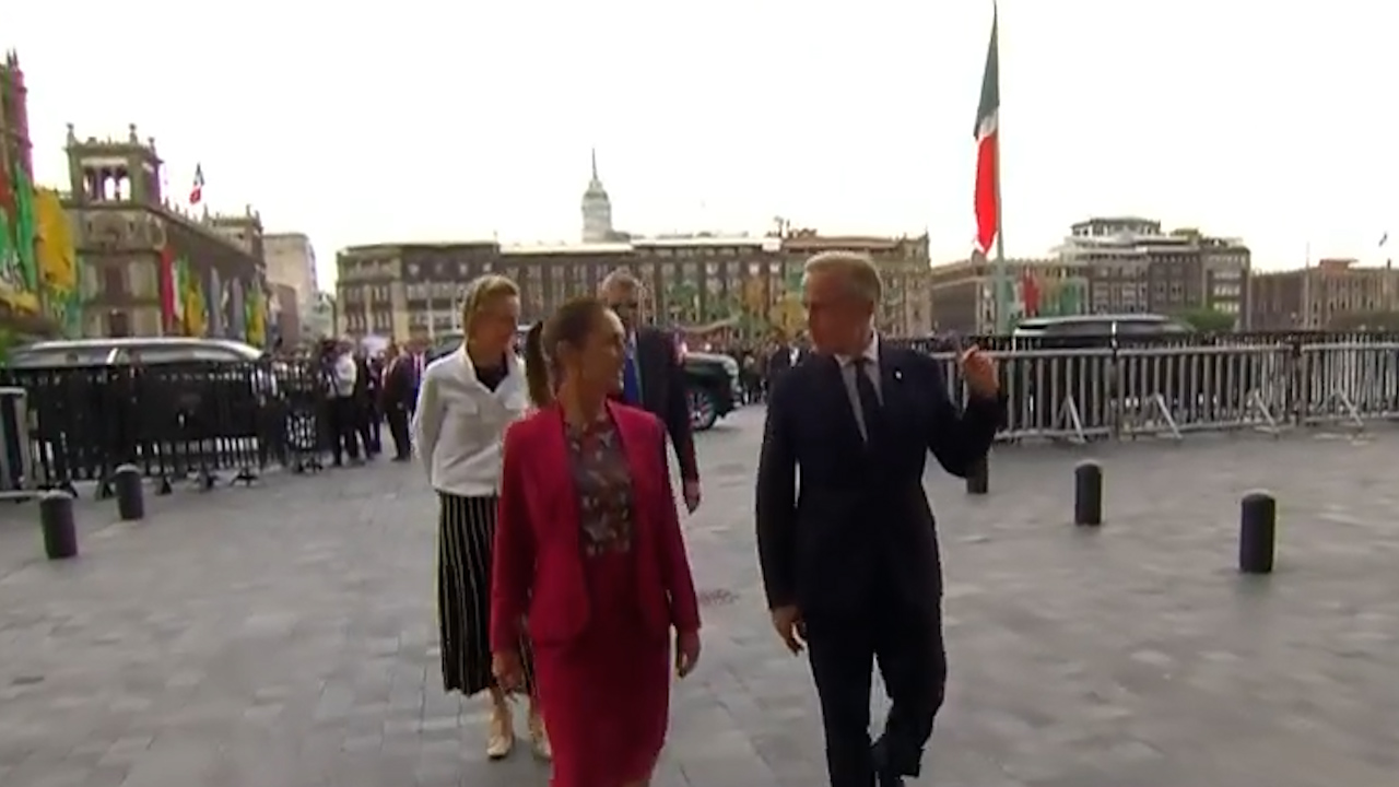 Sheinbaum recibe a Mark Carney en Palacio Nacional