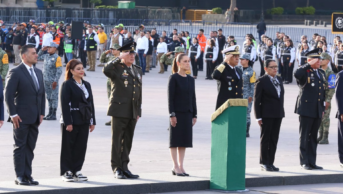 Claudia Sheinbaum conmemora a víctimas de los sismos de 1985 y 2017. (Jesús Quintanar)