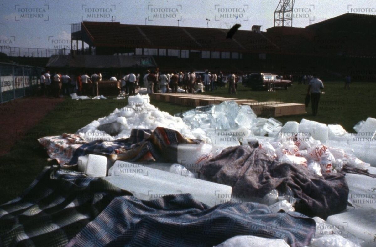 El Parque del Seguro Social se convirtió en una morgue tras terremoto de 1985 (Fototeca MILENIO)