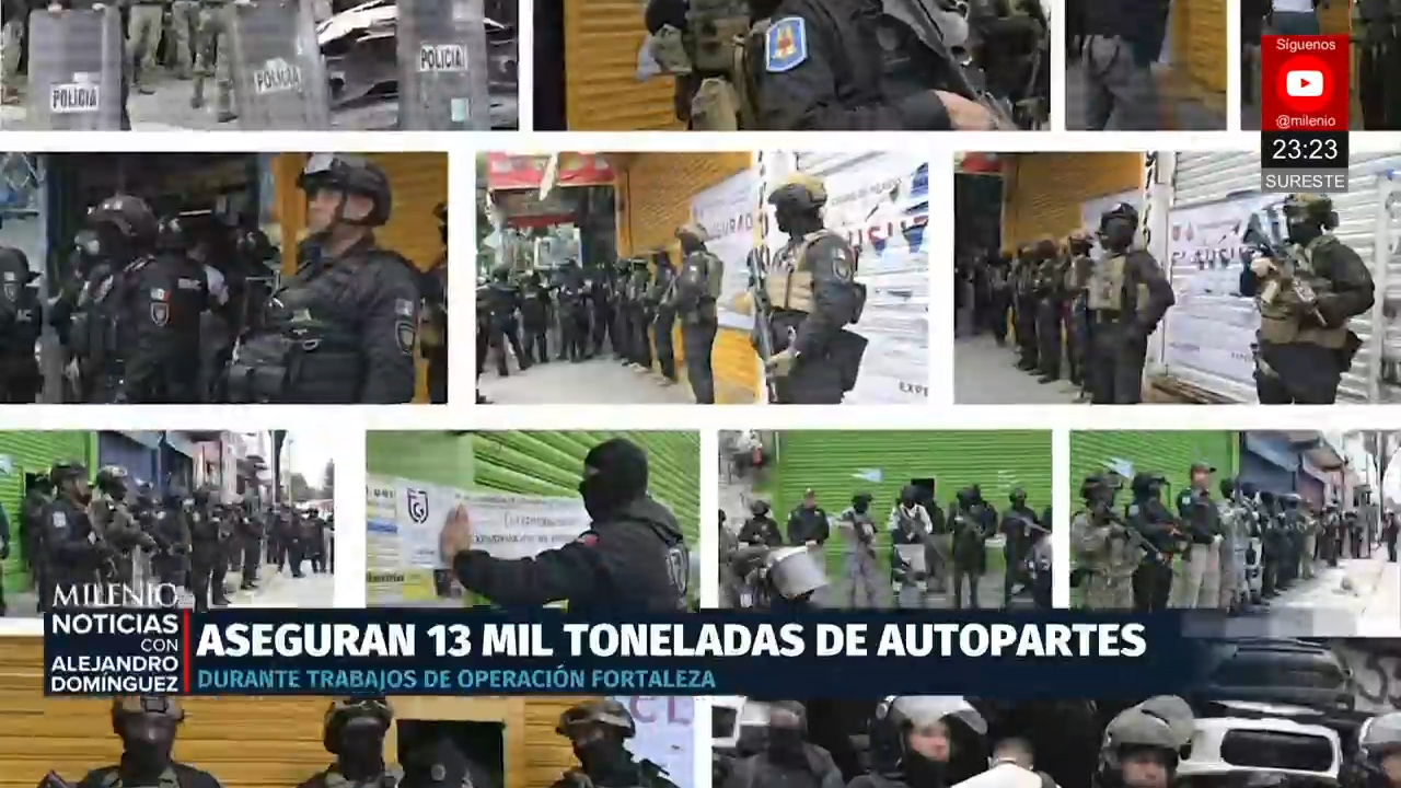 Autoridades incautan más de 13 mil toneladas de autopartes en operativo conjunto