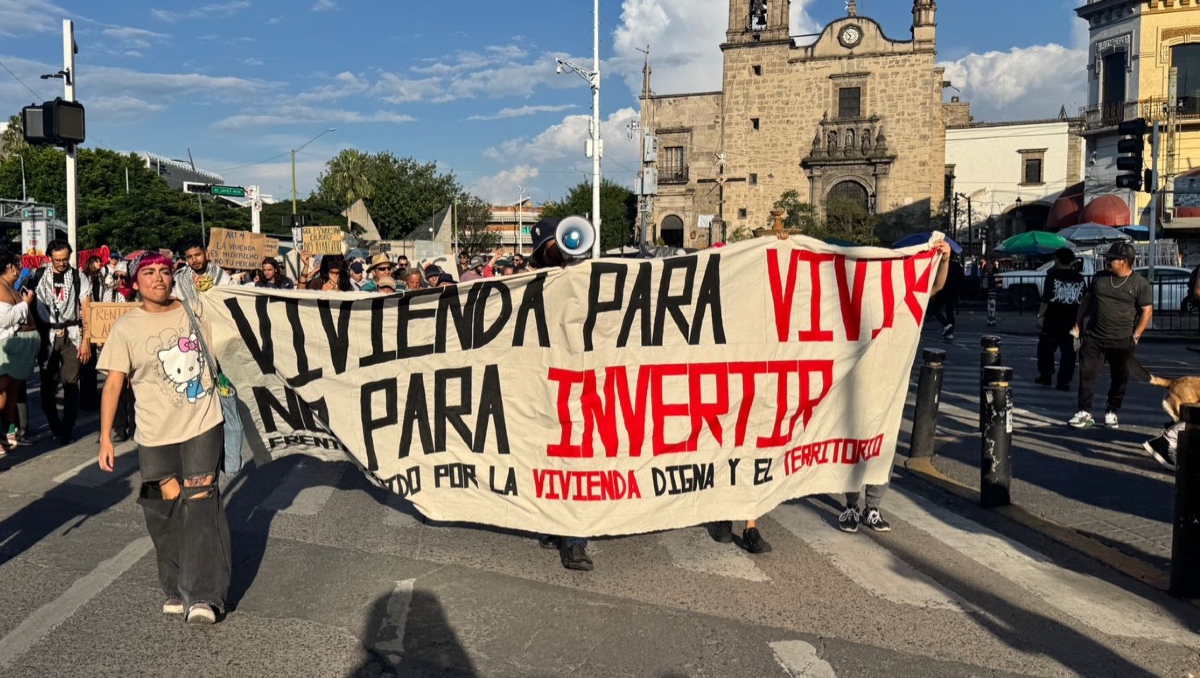 Tapatíos se manifestaron contra la gentrificación (Foto: Usi Toledo)