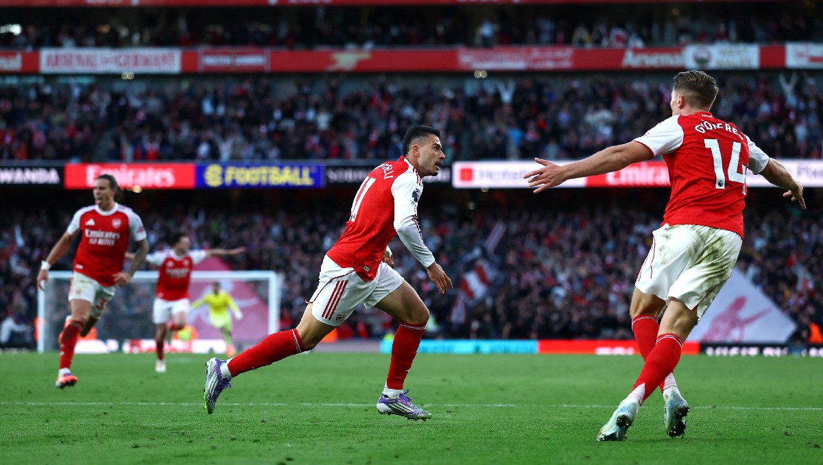 Arsenal derrota al Manchester City gracias a un golazo de Martinelli en la Premier League (Reuters)