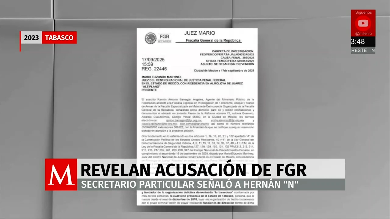 Señalamientos sobre funcionarios de seguridad en Tabasco por presuntos nexos criminales