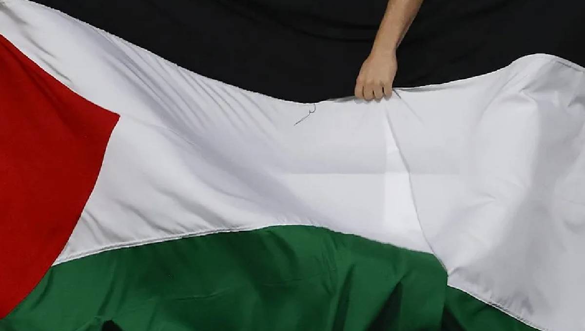Una bandera de Palestina en un partido | EFE