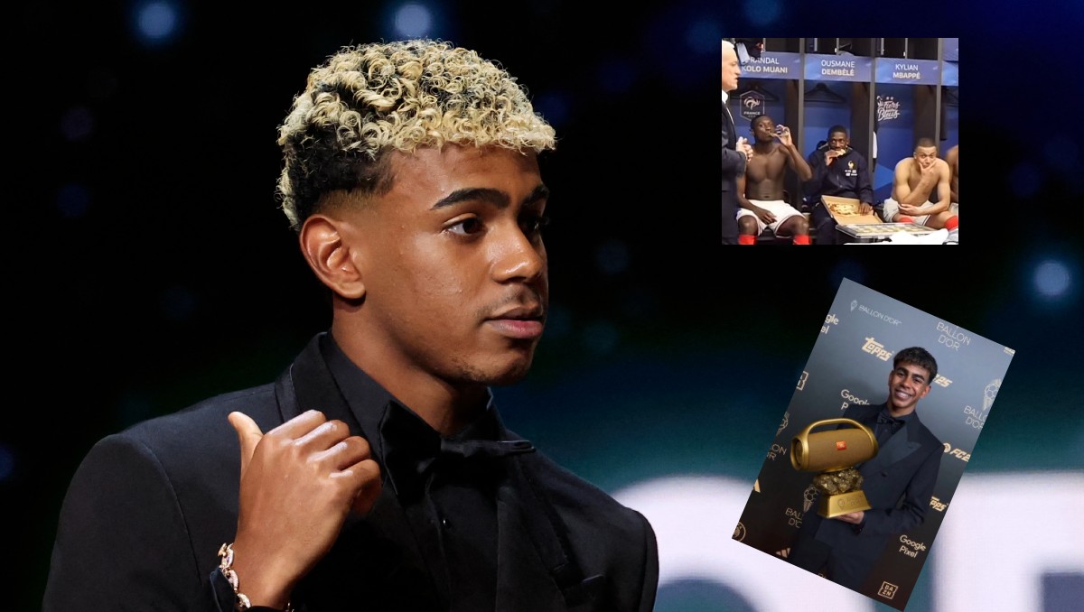 Memes tunden a Lamine Yamal tras victoria de Dembele en el Balón de Oro (AFP)