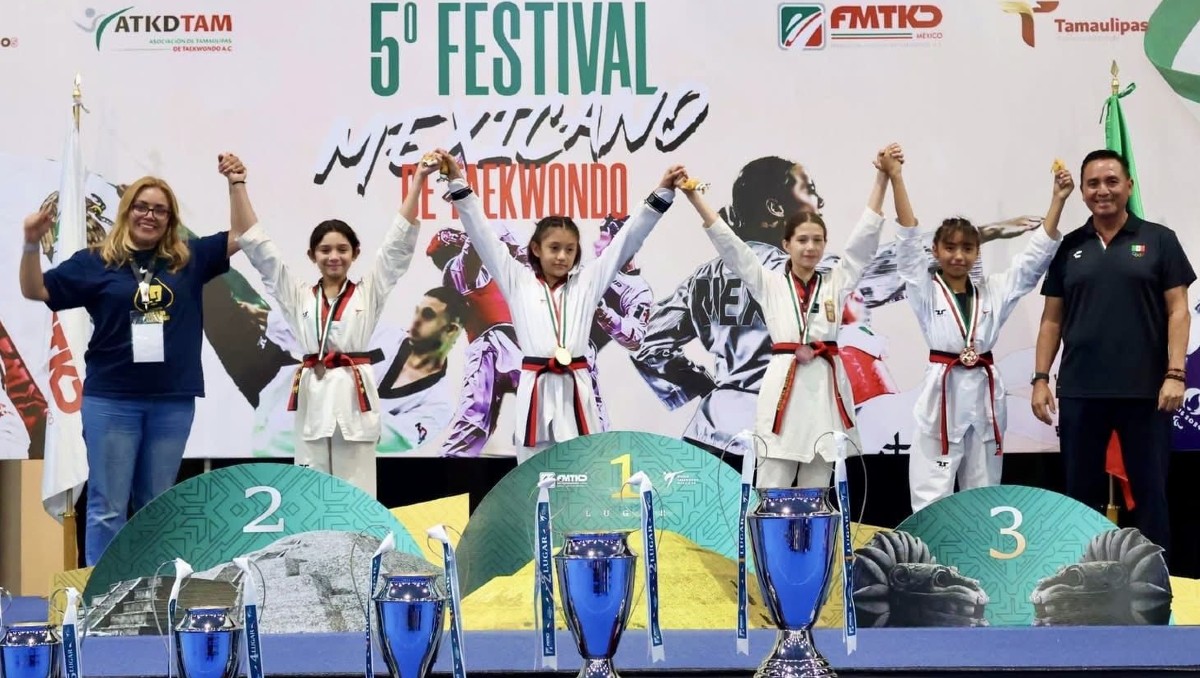 Taekwondoínes tamaulipecos subieron al podio en varias categorías del Festival Nacional.
