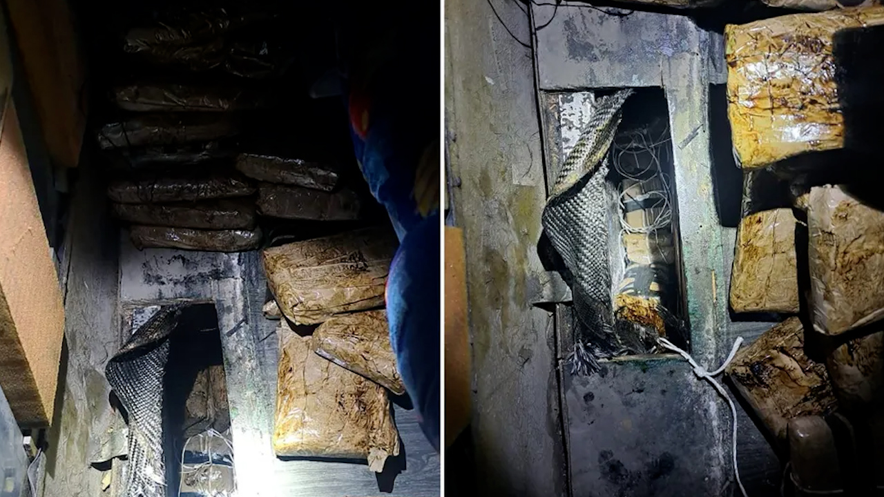 Caen dos con 48 kilos de heroína y fentanilo ocultos en autobús en Sonora