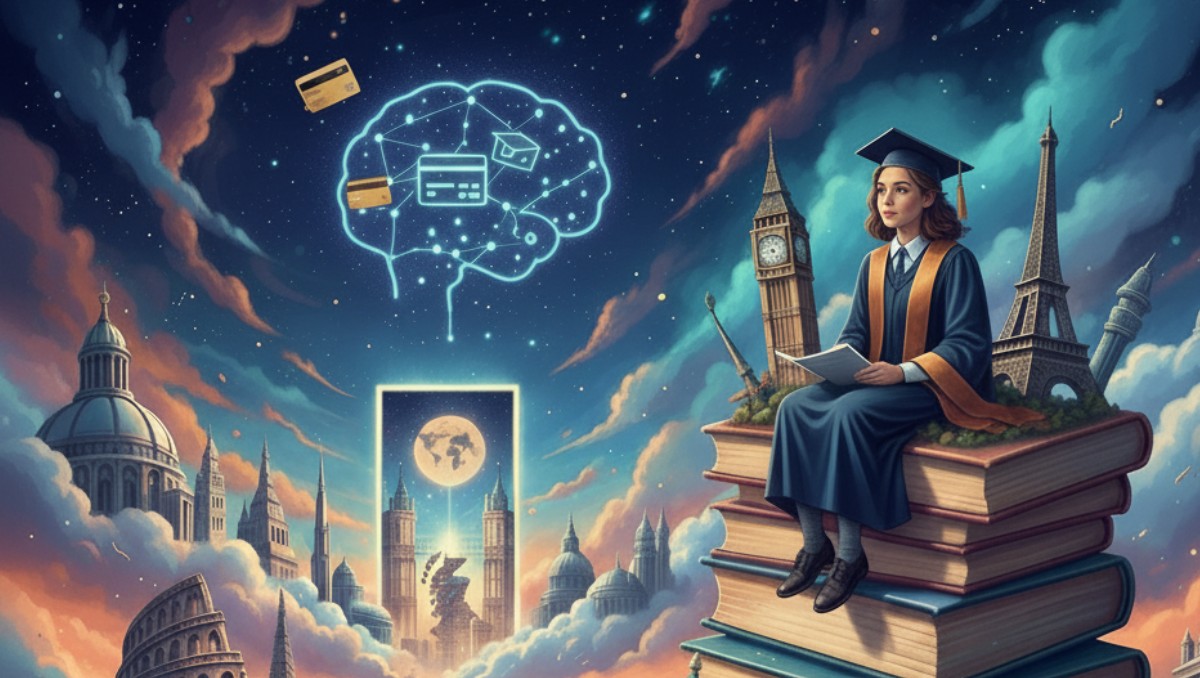 Estudiar en el extranjero requiere de una planeación integrar para saber cuánto dinero se necesita, según el destino. Foto: Imagen generada con IA