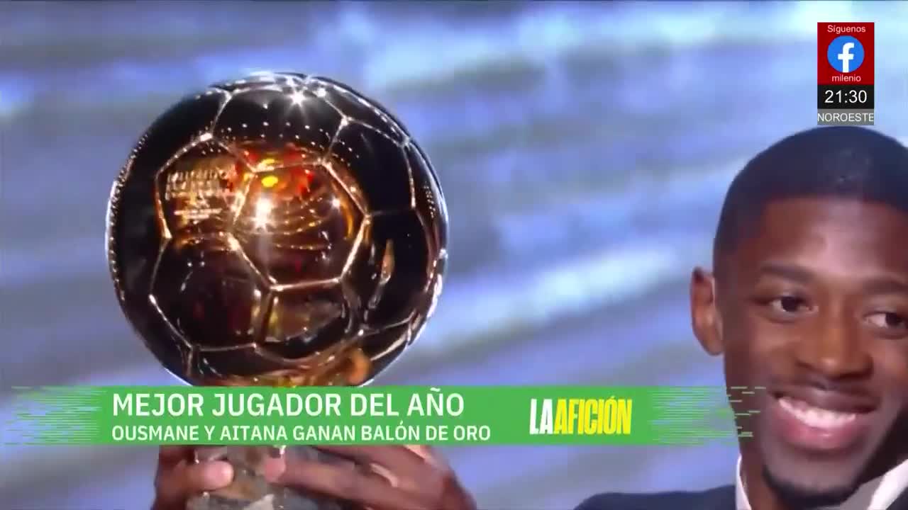Ousmane Dembélé gana el Balón de Oro 2025 | Milenio Noticias La Afición, 22 de septiembre de 2025