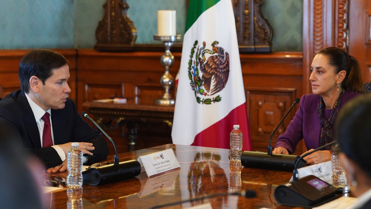 La Presidenta sostuvo una reunión con el secretario de Estado, Marco Rubio. (Foto: Gobierno de México)