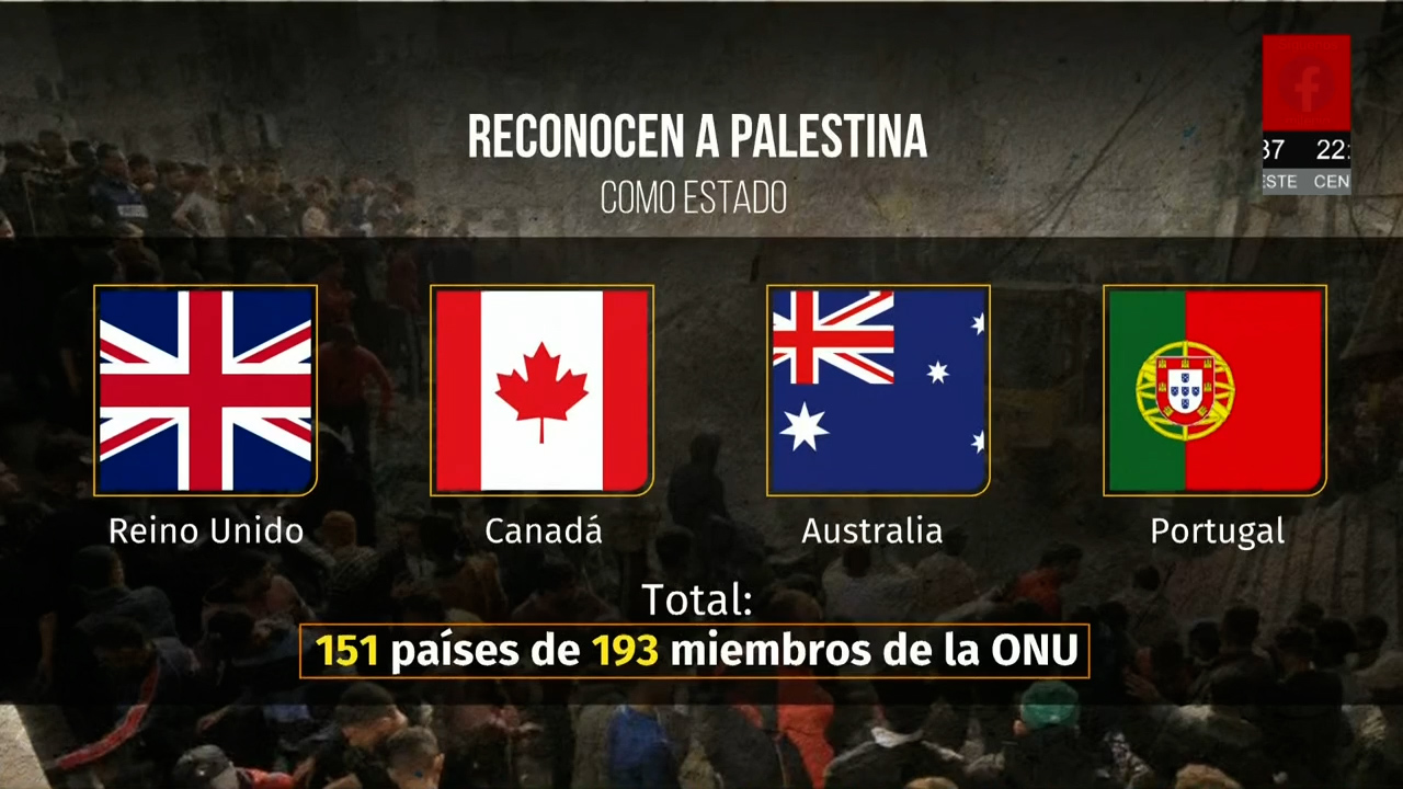 Reino Unido, Canadá, Australia y Portugal reconocen a Palestina tras incursión de Israel