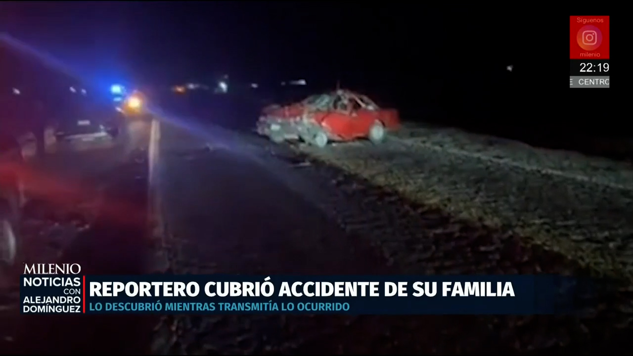 Reportero cubre accidente vial en Puebla que involucra a su propia familia