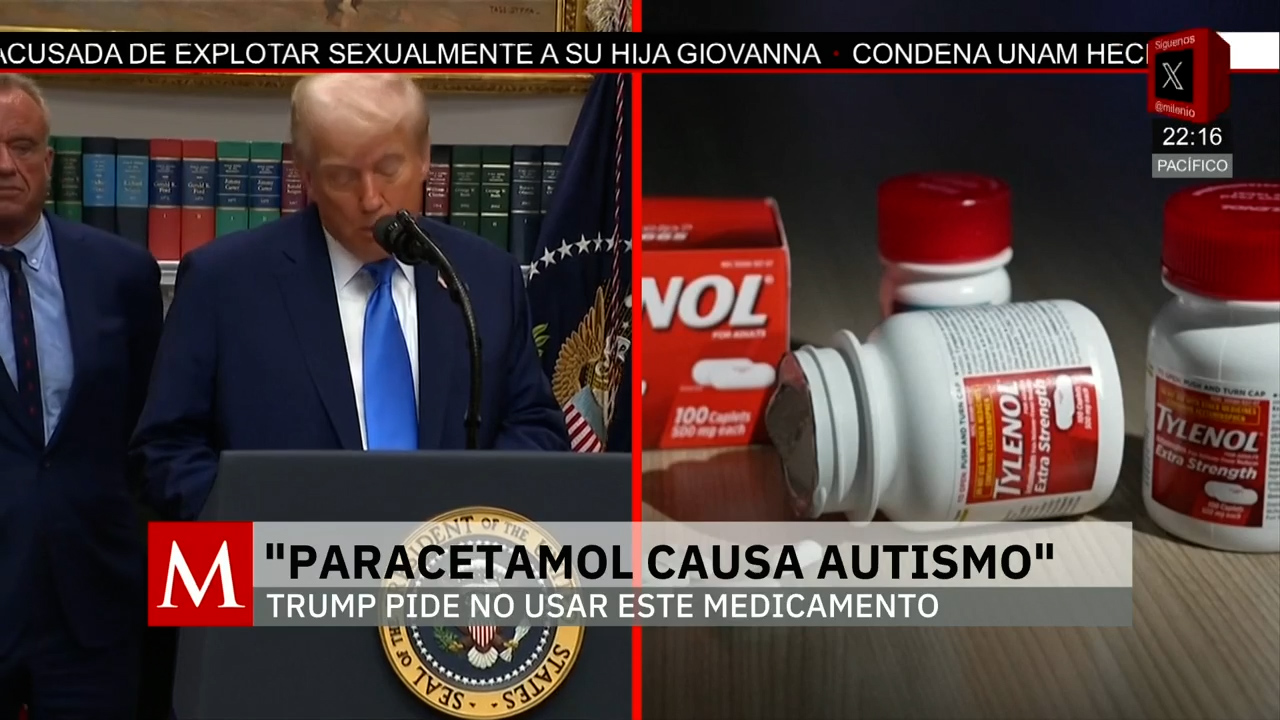 Trump afirma que paracetamol en embarazo causa autismo pese a falta de evidencia