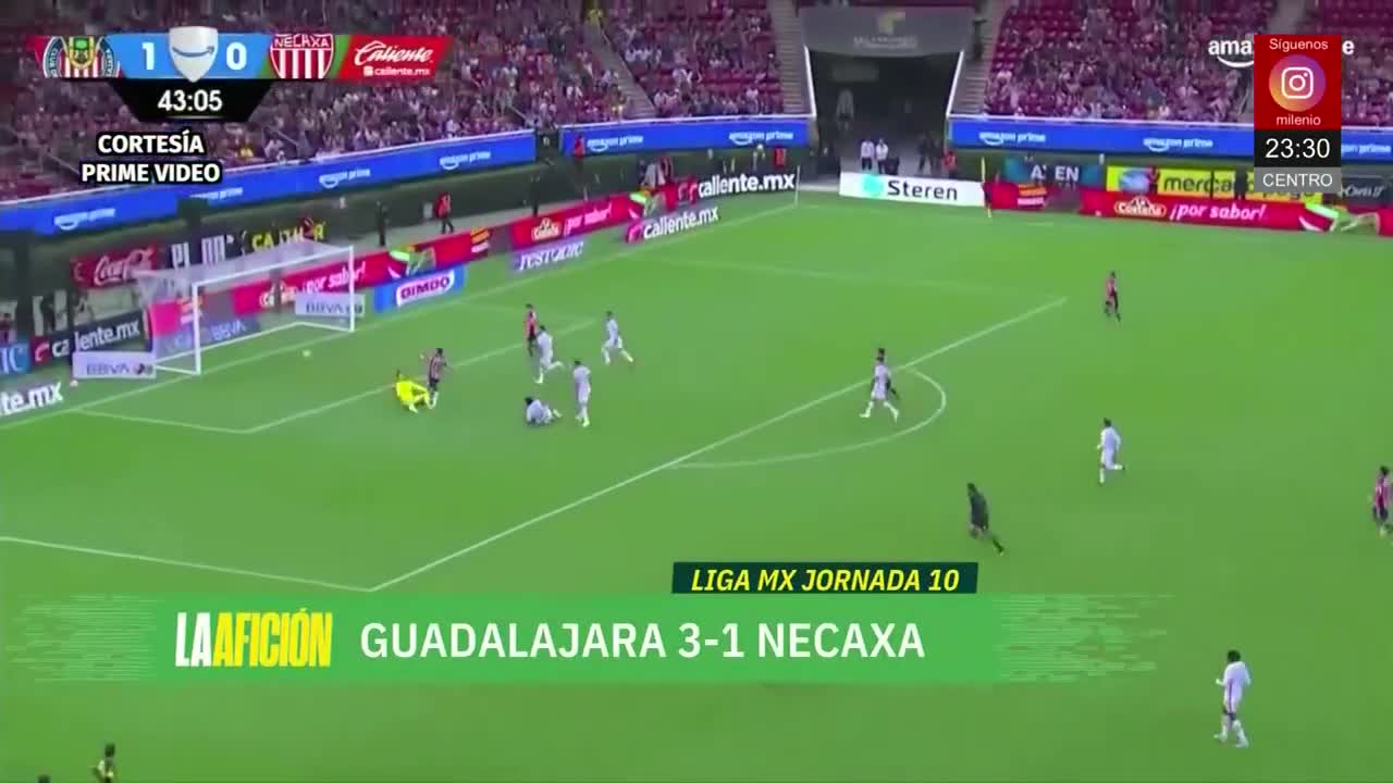 Chivas derrota al Necaxa de Fernando Gago | Milenio Noticias La Afición, 23 de septiembre de 2025