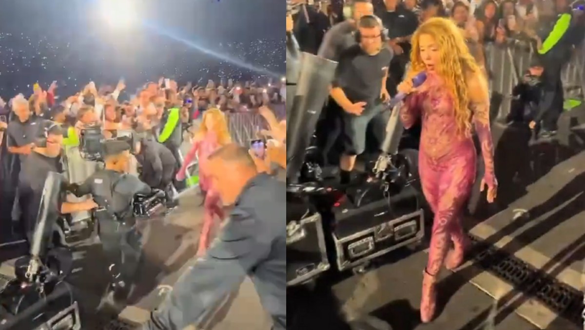 Camarógrafo cae frente a Shakira y ella lo ignora | Especial