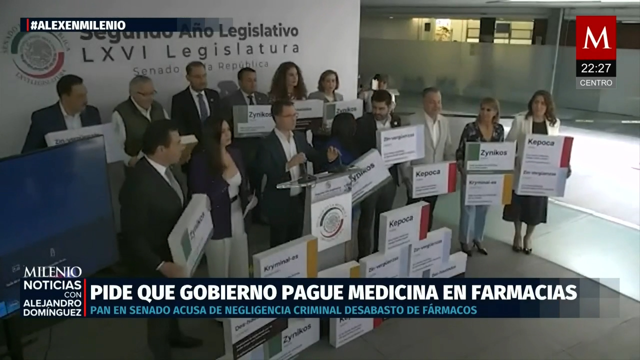 PAN denuncia desabasto de medicinas en el Senado y califica la situación como negligencia criminal