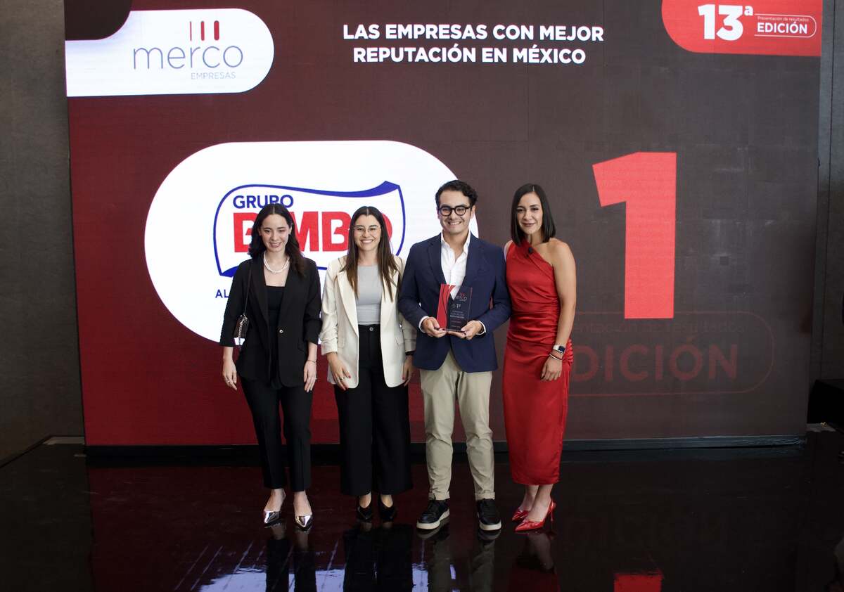 La edición 2025 de Merco Empresas México evaluó a 200 compañías. Grupo Bimbo ocupa el primer lugar en reputación corporativa y talento.