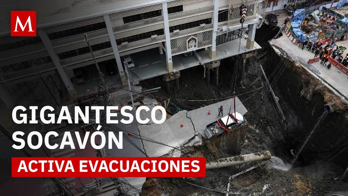 Así se ve el enorme socavón de 50 metros que amenaza con crecer en Bangkok