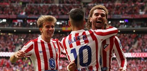 Antoine Griezmann marcó el quinto tanto en la goleada del Atlético de Madrid sobre Real Madrid