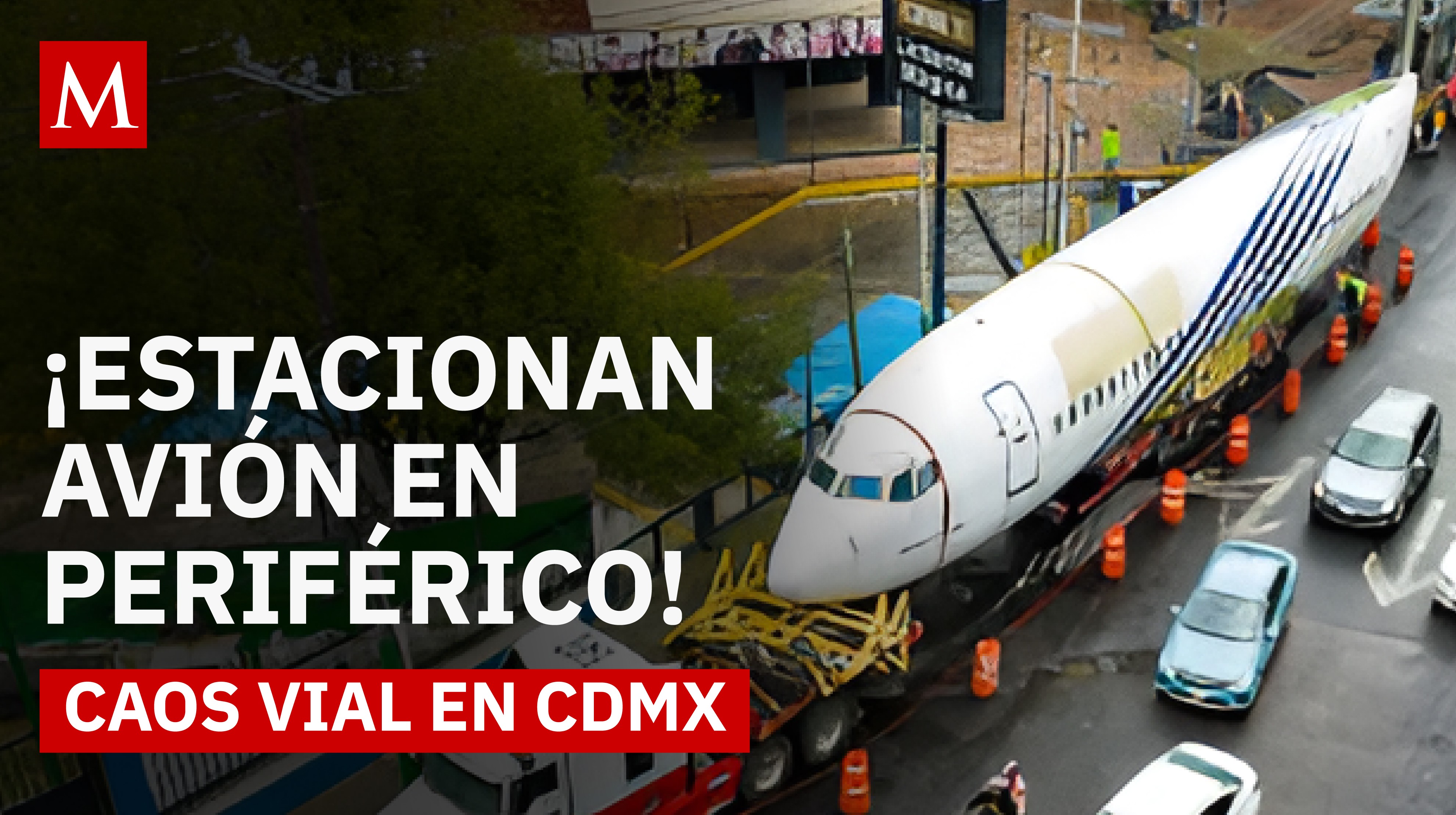 Un avión aparece en pleno Periférico de la CDMX: sorprende a automovilistas y desata caos vial