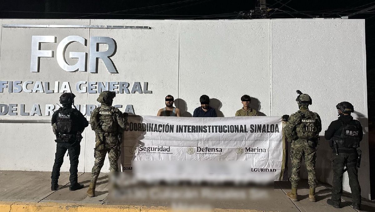 Detienen a tres hombres armados tras enfrentamiento en Sinaloa