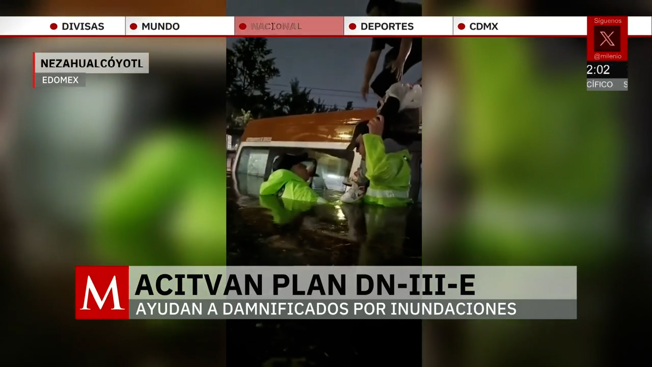 Inundaciones en Nezahualcóyotl tras lluvias intensas obligan a activar el plan de emergencia