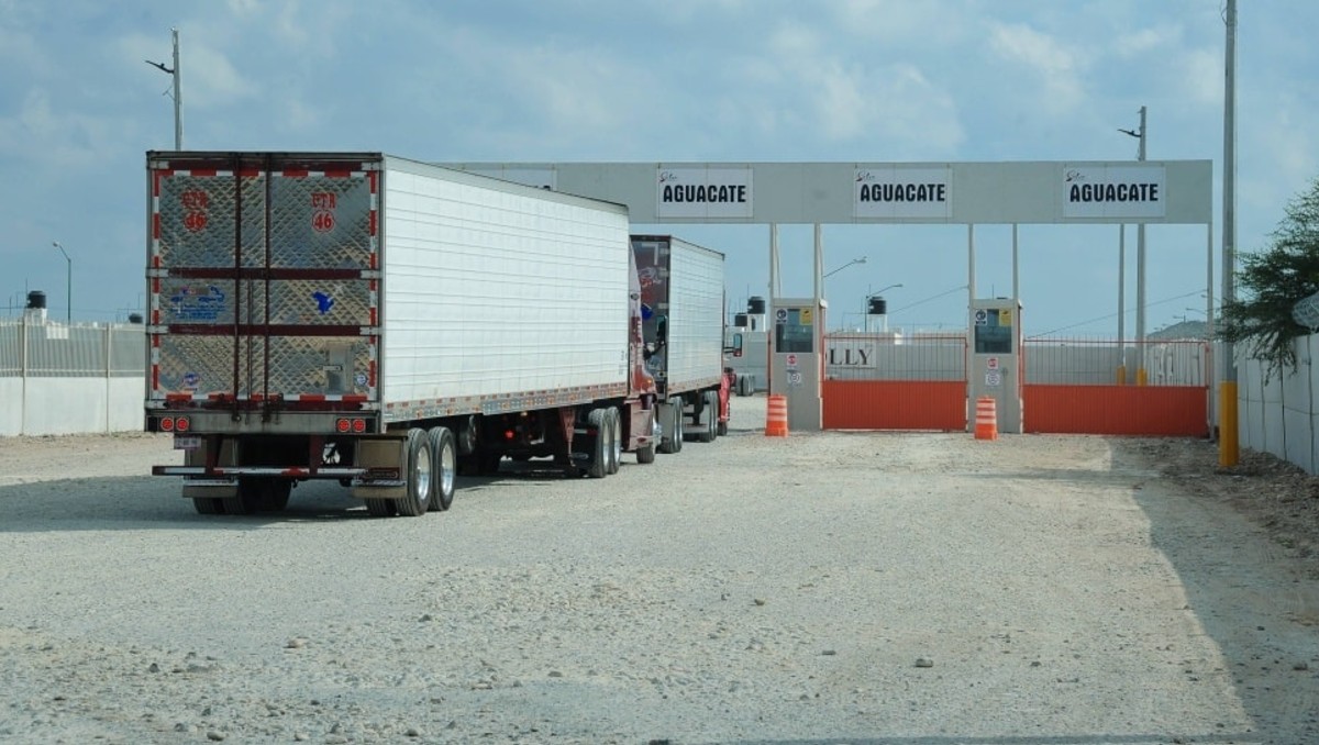 Punto de inspección de alimentos en el norte de Tamaulipas.