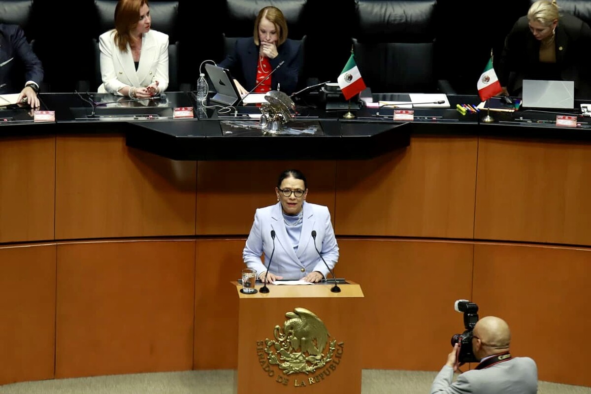La secretaria de Gobernación, Rosa Icela Rodríguez, compareció este martes ante el Senado. | Juan Carlos Bautista