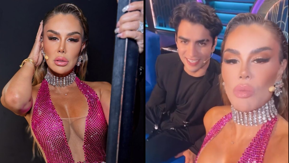 Aaron Mercury y Ninel Conde en la gala de La Casa de los Famosos