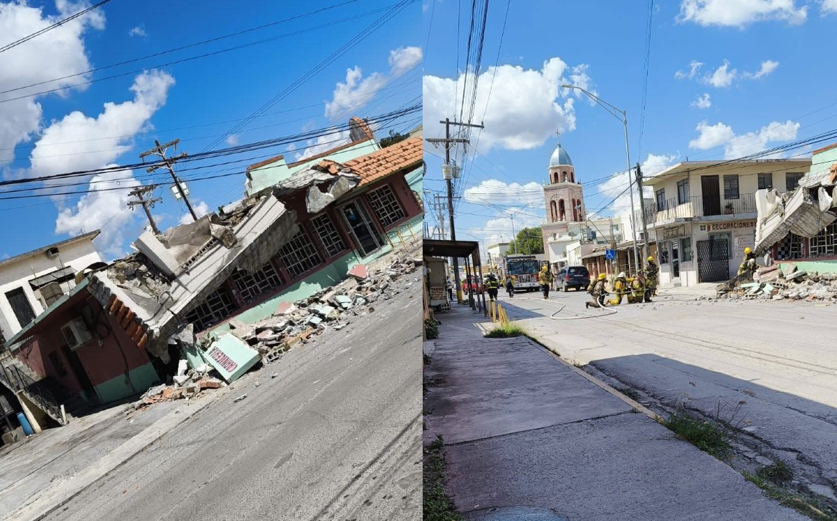 Colapso de techo en una vivienda en Matamoros. | Especial