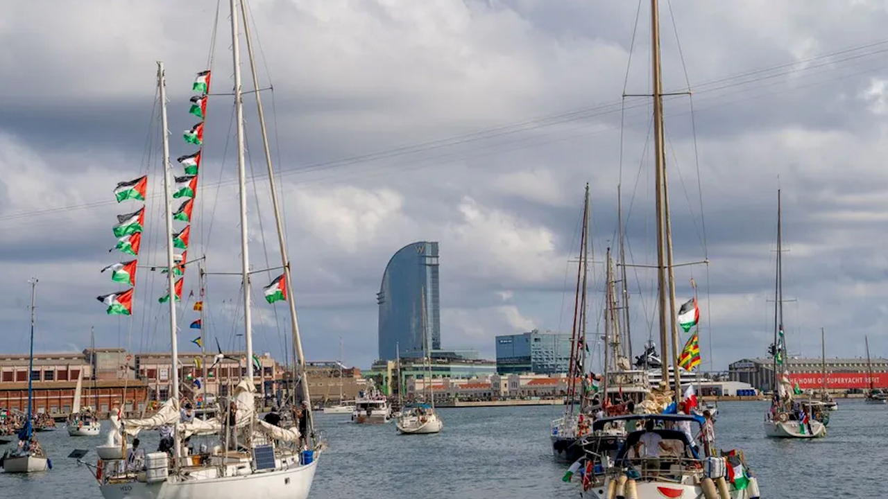 Ejército israelí toma varias embarcaciones de la Global Sumud Flotilla rumbo a Gaza