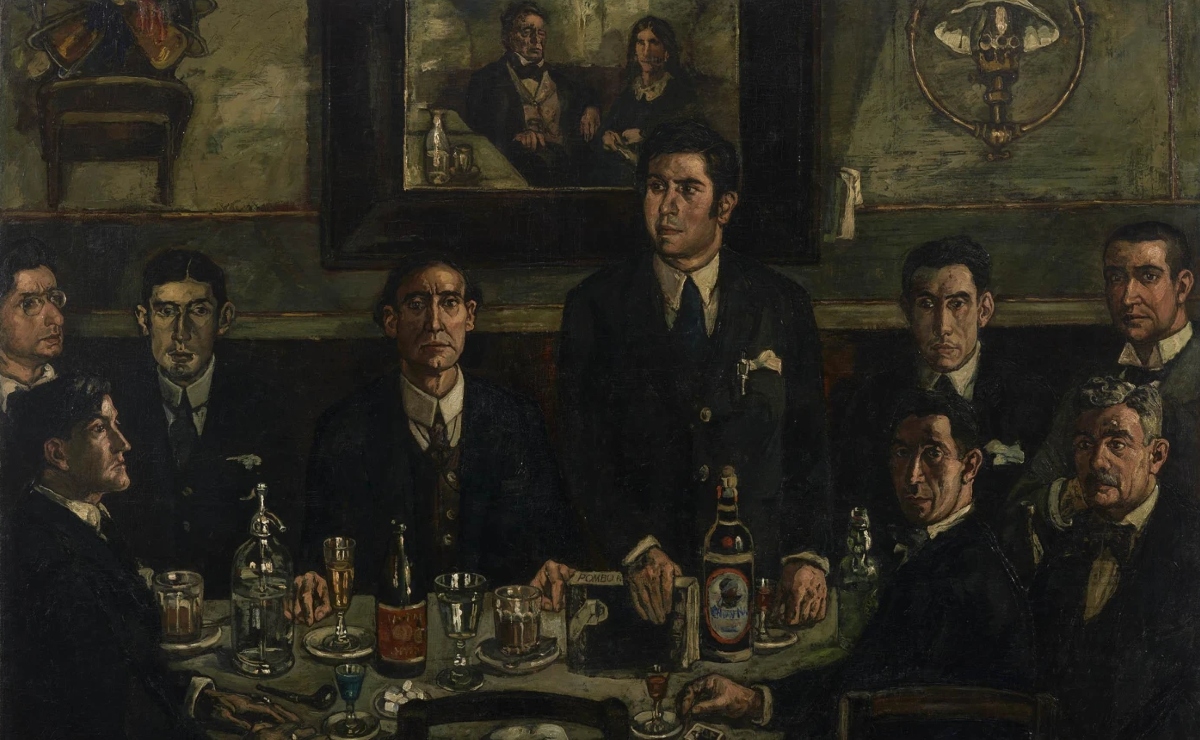 José Solana, ‘La tertulia del Café de Pombo’, 1920. Óleo sobre lienzo. (Museo Nacional Centro de Arte Reina Sofía)