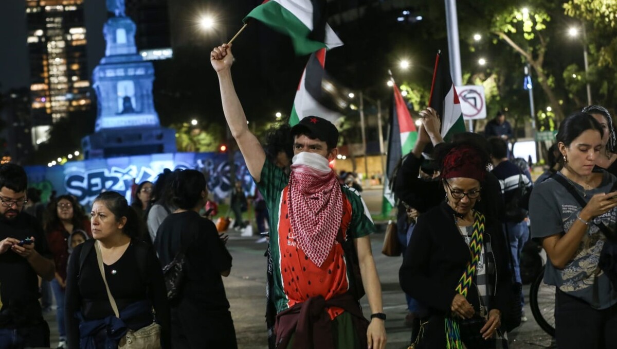 La marcha pro Palestina se llevó a cabo en diversas vialidades de CdMx | Araceli López.