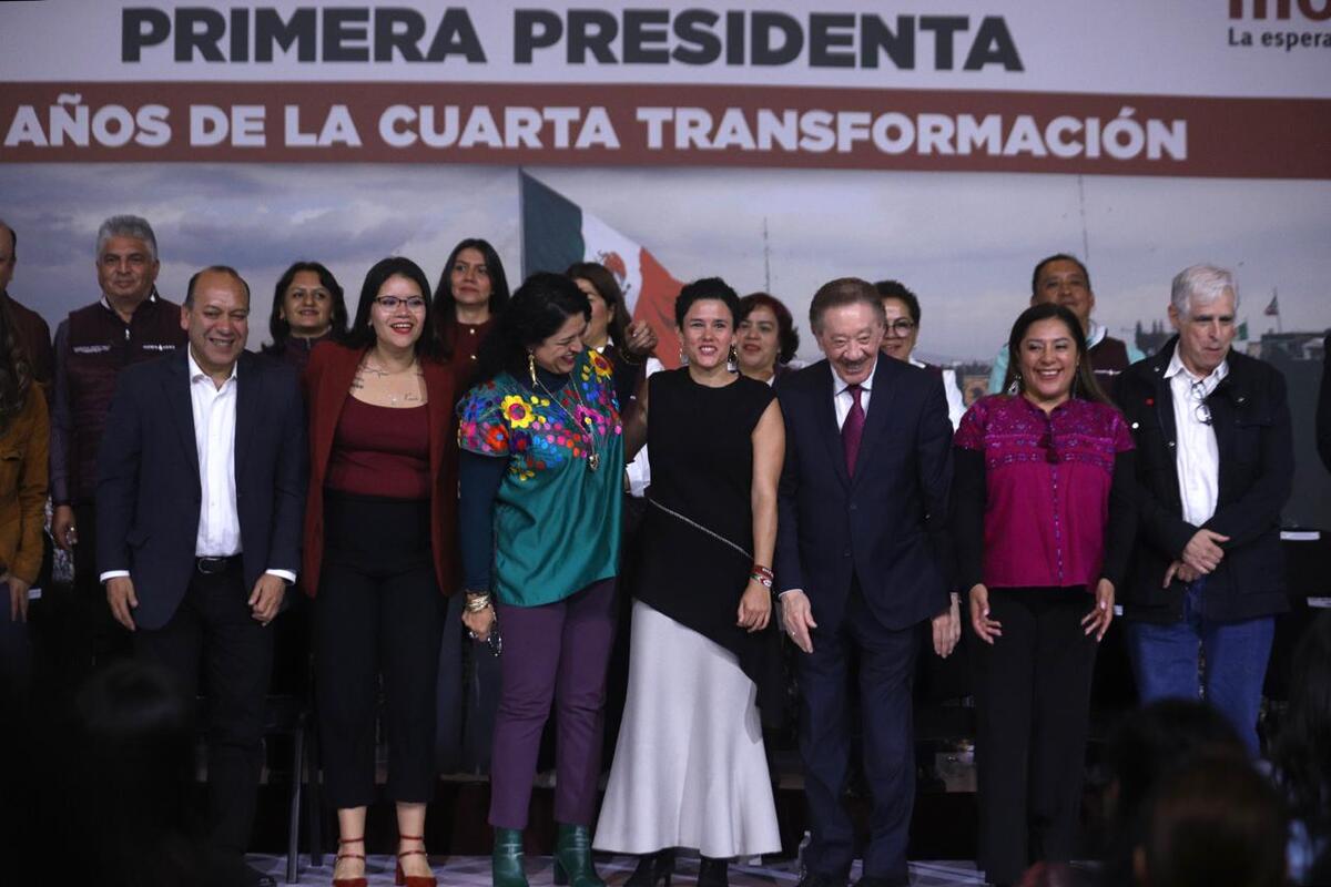 Morena celebra el primer año del gobierno de Claudia Sheinbaum. | Foto: Jorge Carballo