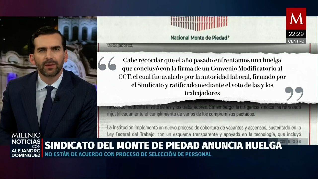 Sindicato de Monte de Piedad anuncia huelga desde el 1 de octubre por selección de personal