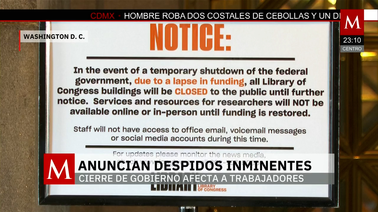 Casa Blanca anuncia recortes tras cierre del gobierno en Estados Unidos