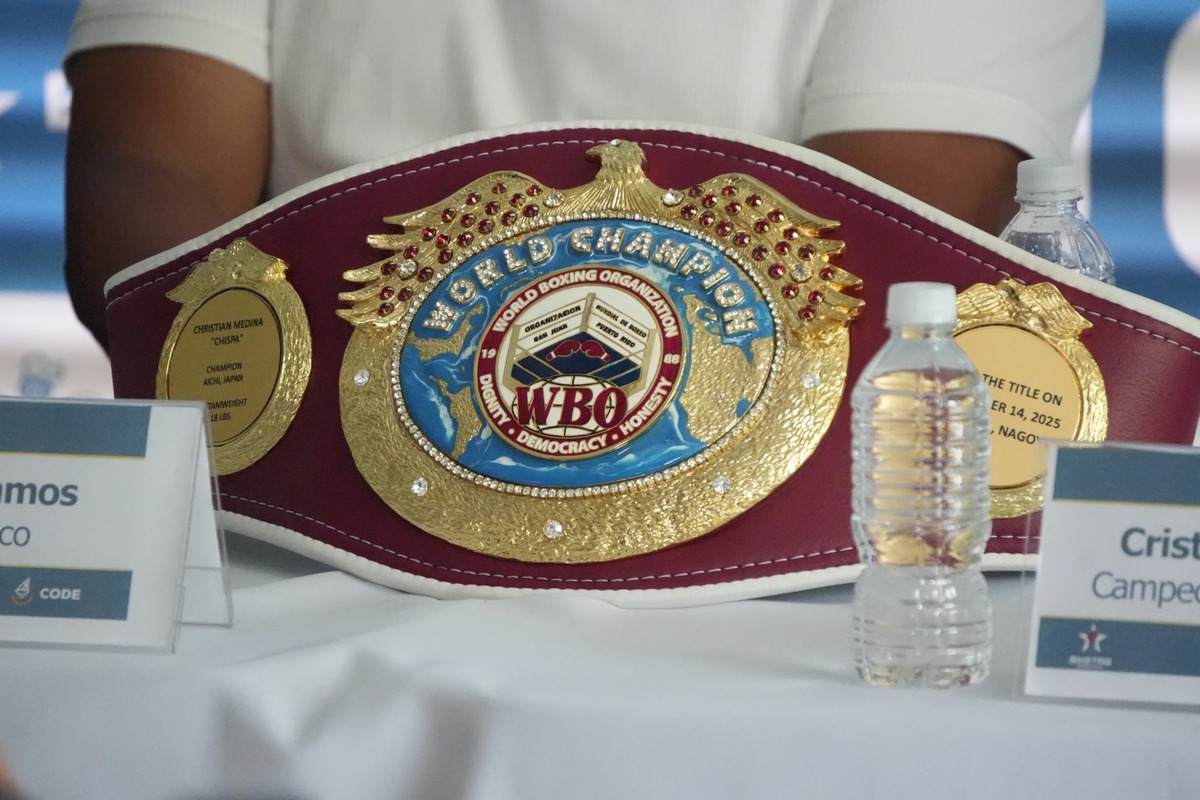 Cinturón de Campeón Mundial del 'Chispa' Medina. (Cortesía)