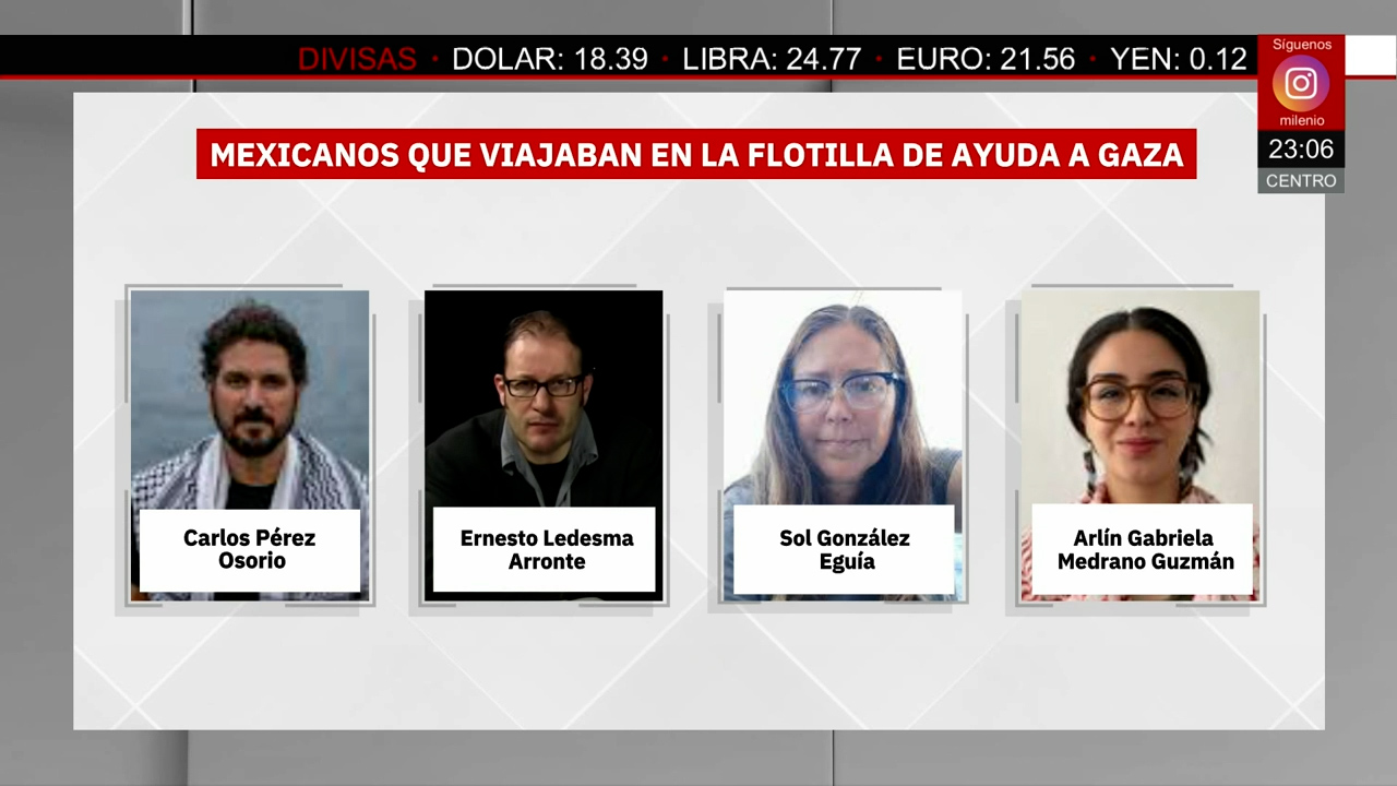 Embajada de México asiste a mexicanos interceptados en flotilla hacia Gaza