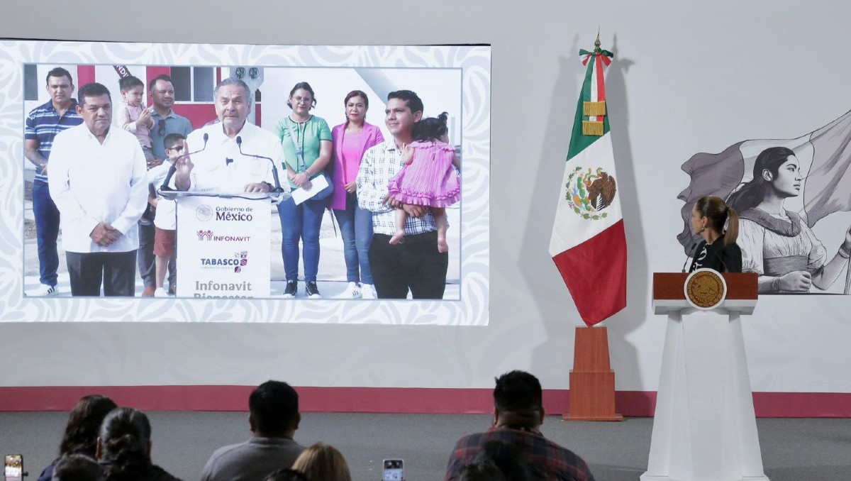 El gobernador de Tabasco se conectó de forma remota a la conferencia de prensa matutina. | Foto: Ariel Ojeda