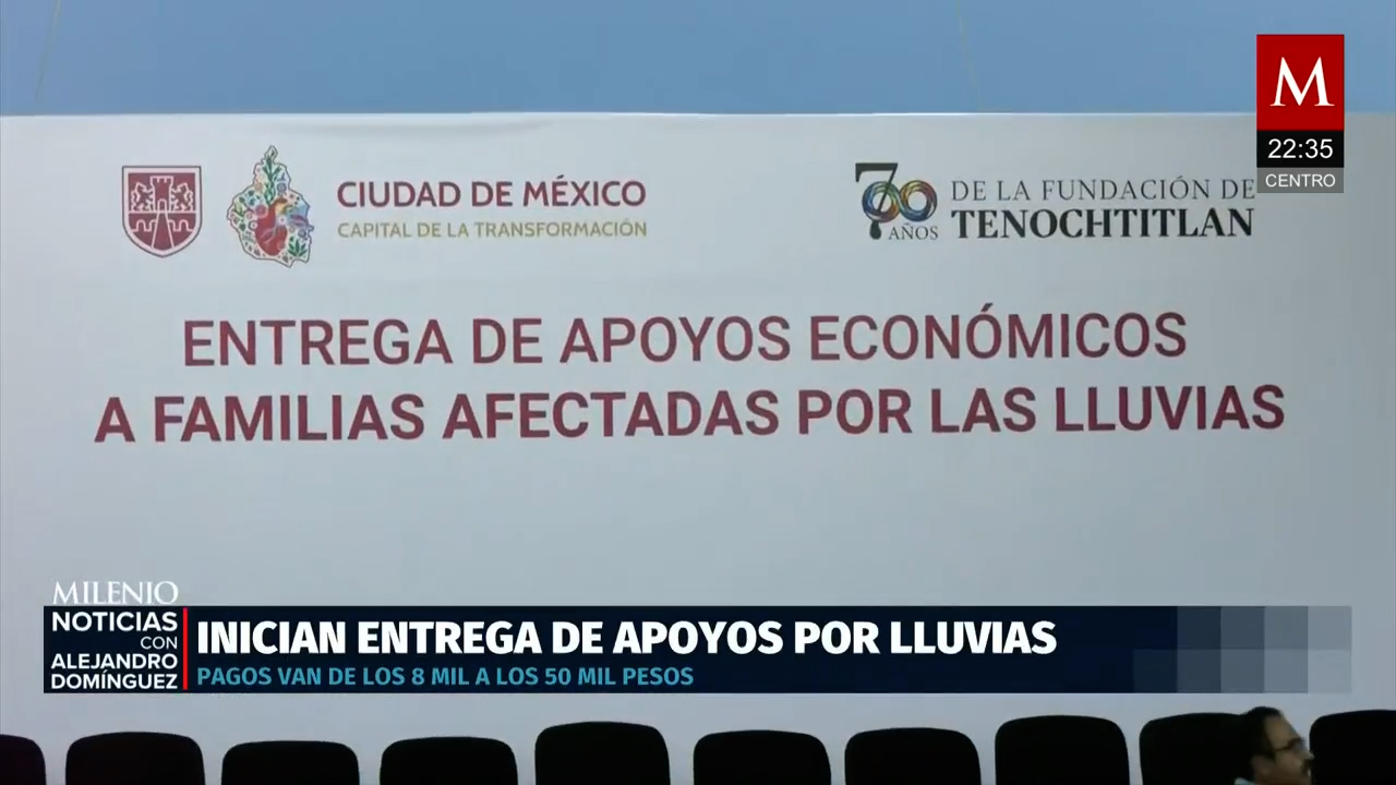 Secretaría de Bienestar entrega apoyos a damnificados por lluvias en el Valle de México