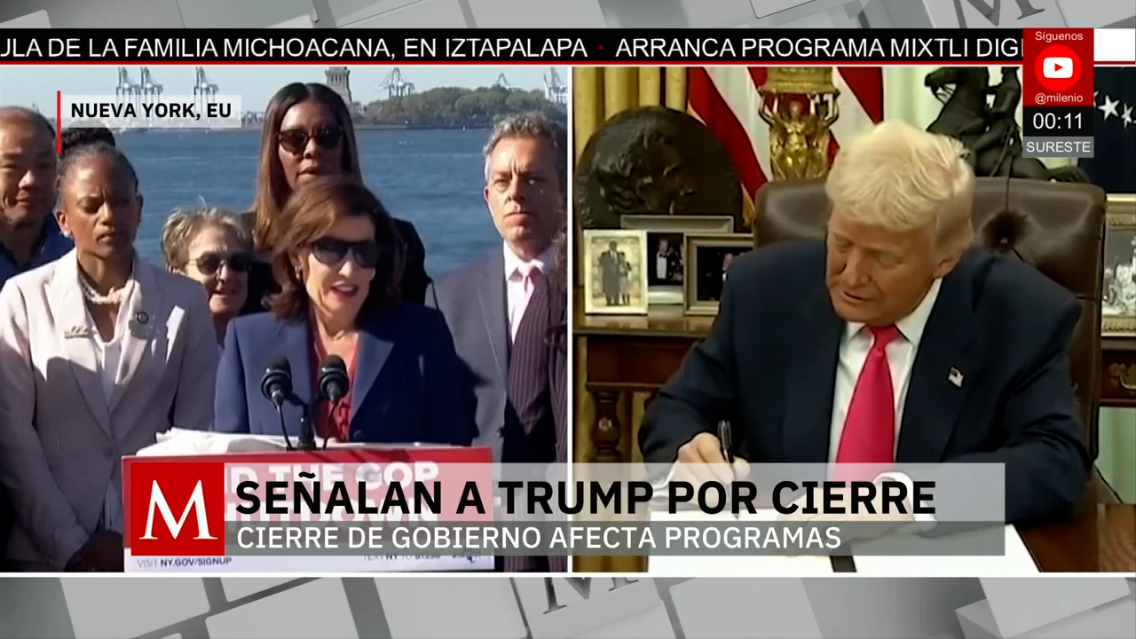 Nueva York culpa a Trump por cierre del gobierno y afectación a familias