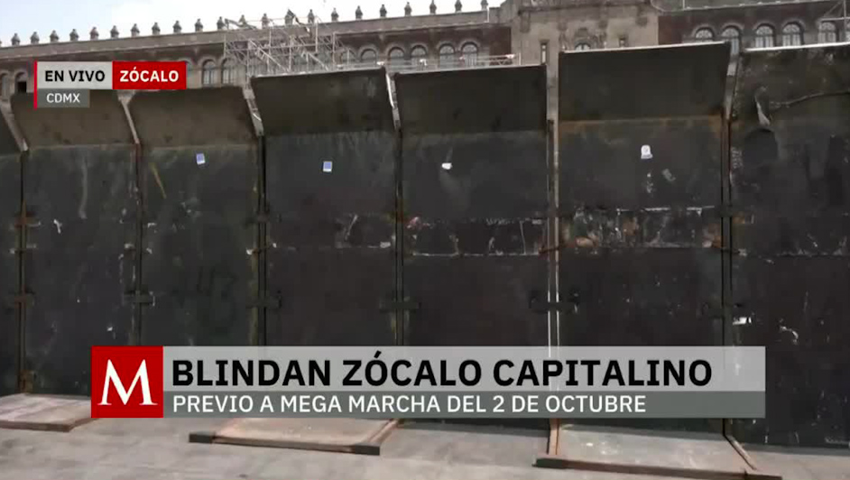 Zócalo de la CdMx es blindado por marcha del 2 de Octubre