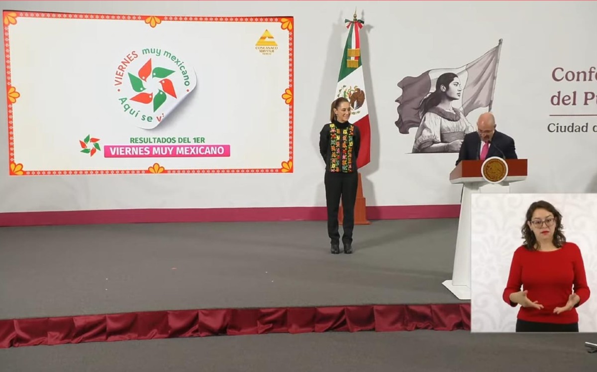 La entrega de estos distintivos, con el lema 'Aquí se vive un Viernes Muy Mexicano', fue coordinada por la Concanaco Servytur.