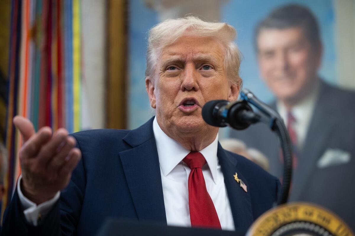 El presidente de Estados Unidos, Donald Trump en conferencia desde la Casa Blanca. | EFE