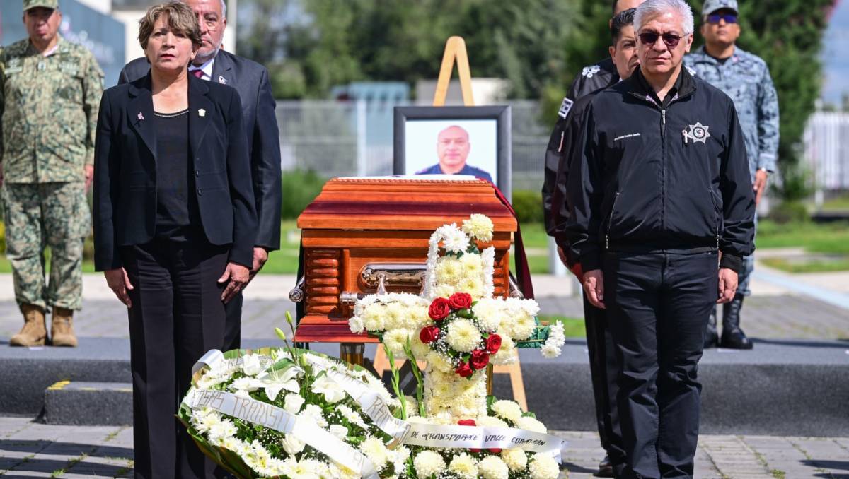 Raymundo Rosas, jefe de la 28 Región, murió en operativo; Delfina Gómez encabezó ceremonia luctuosa en su honor. Especial